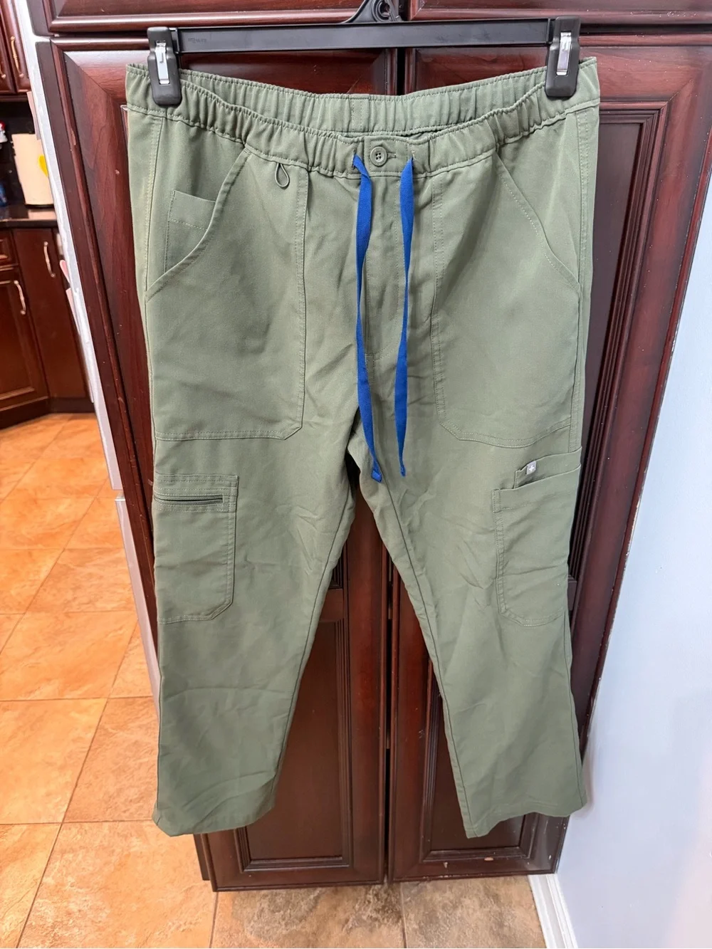 Men's Figs Olive Green Utility Scrub Drawstring Pants